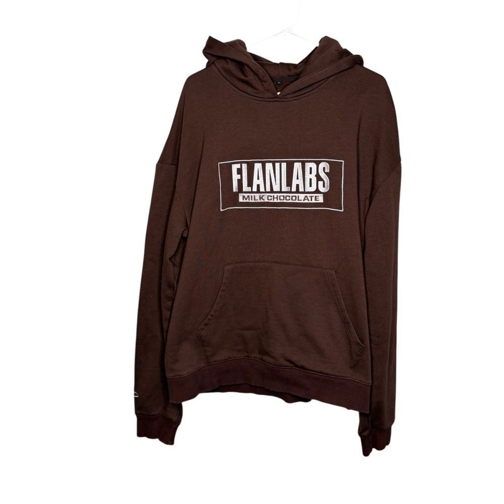 Flan Labs "Milk Chocolate" Brown Hoodie - Xl